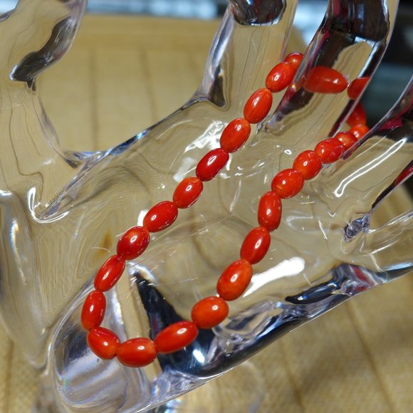(NWT) Genuine Red Coral Beaded Bracelet - Picture 3 of 6